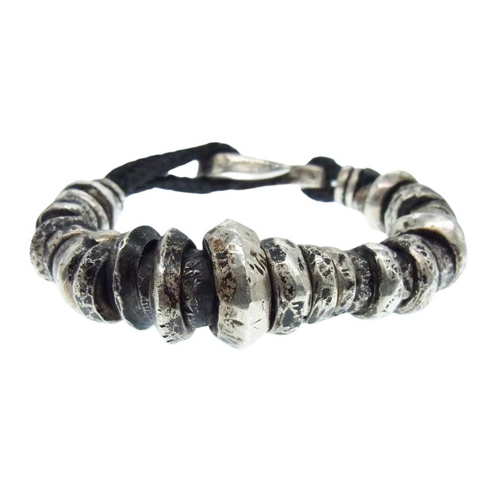 ISAMUKATAYAMA BACKLASH イサムカタヤマバックラッシュ JUNUEZONO ジュンウエゾノ J-474-26 SILVER1000 Beads Brace 純銀 ビーズ ブレスレット シルバー系【中古】