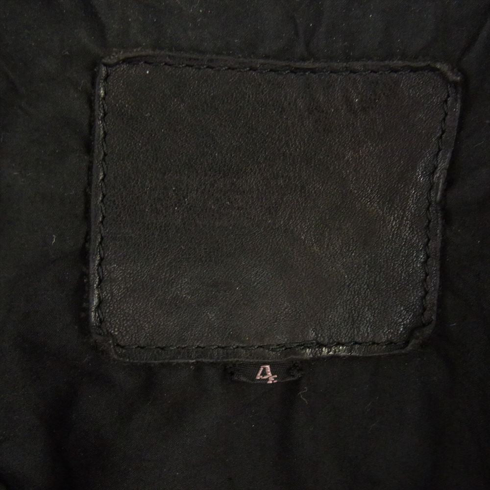 ISAMUKATAYAMA BACKLASH イサムカタヤマバックラッシュ 1773-07 DOUBLE BREASTED JACKET DOUBLE-SHOULDER OBJECT DYED 製品染め ダブルショルダー ライダース ジャケット ブラック系 XL【中古】