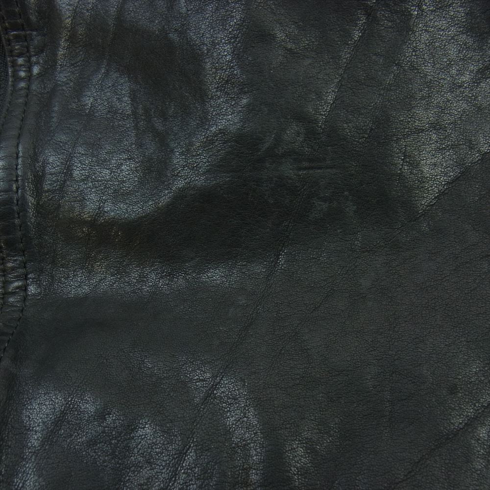ISAMUKATAYAMA BACKLASH イサムカタヤマバックラッシュ 1773-07 DOUBLE BREASTED JACKET DOUBLE-SHOULDER OBJECT DYED 製品染め ダブルショルダー ライダース ジャケット ブラック系 XL【中古】