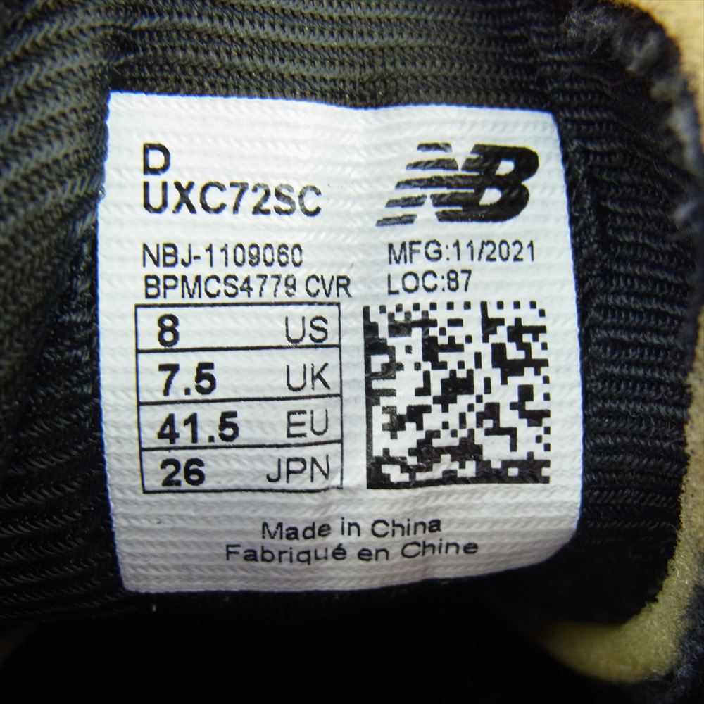 NEW BALANCE ニューバランス XC72SC XC-72 スエード ローカット スニーカー ブラック系 26cm【中古】
