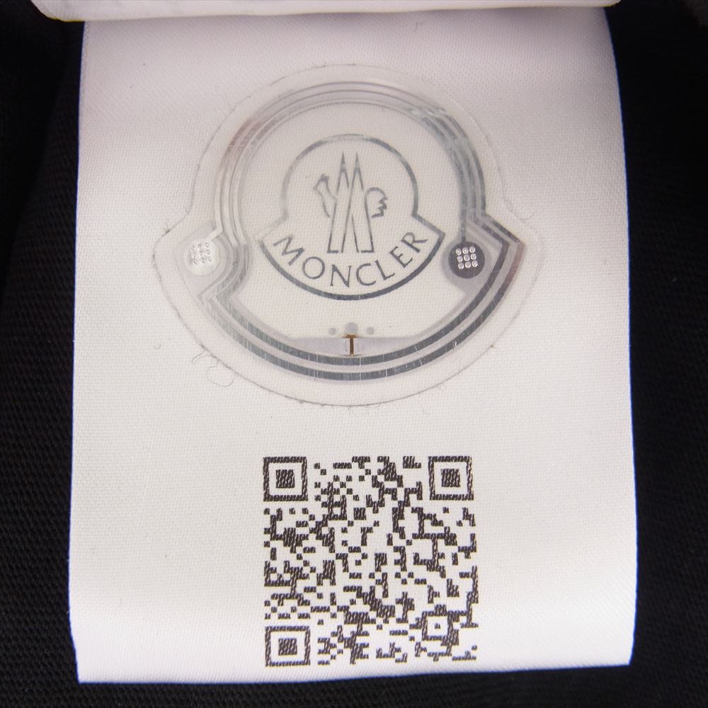MONCLER モンクレール I20918C00047 8390T フロッキー ロゴ プリント 刺繍 ワッペン クルーネック 半袖 Tシャツ TEE ブラック系 S【中古】