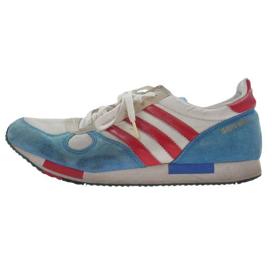 adidas アディダス 807336 GRETE WAITZ グレテ ワイツ ローカット スニーカー  ホワイト系 ライトブルー系 レッド系 26㎝【中古】