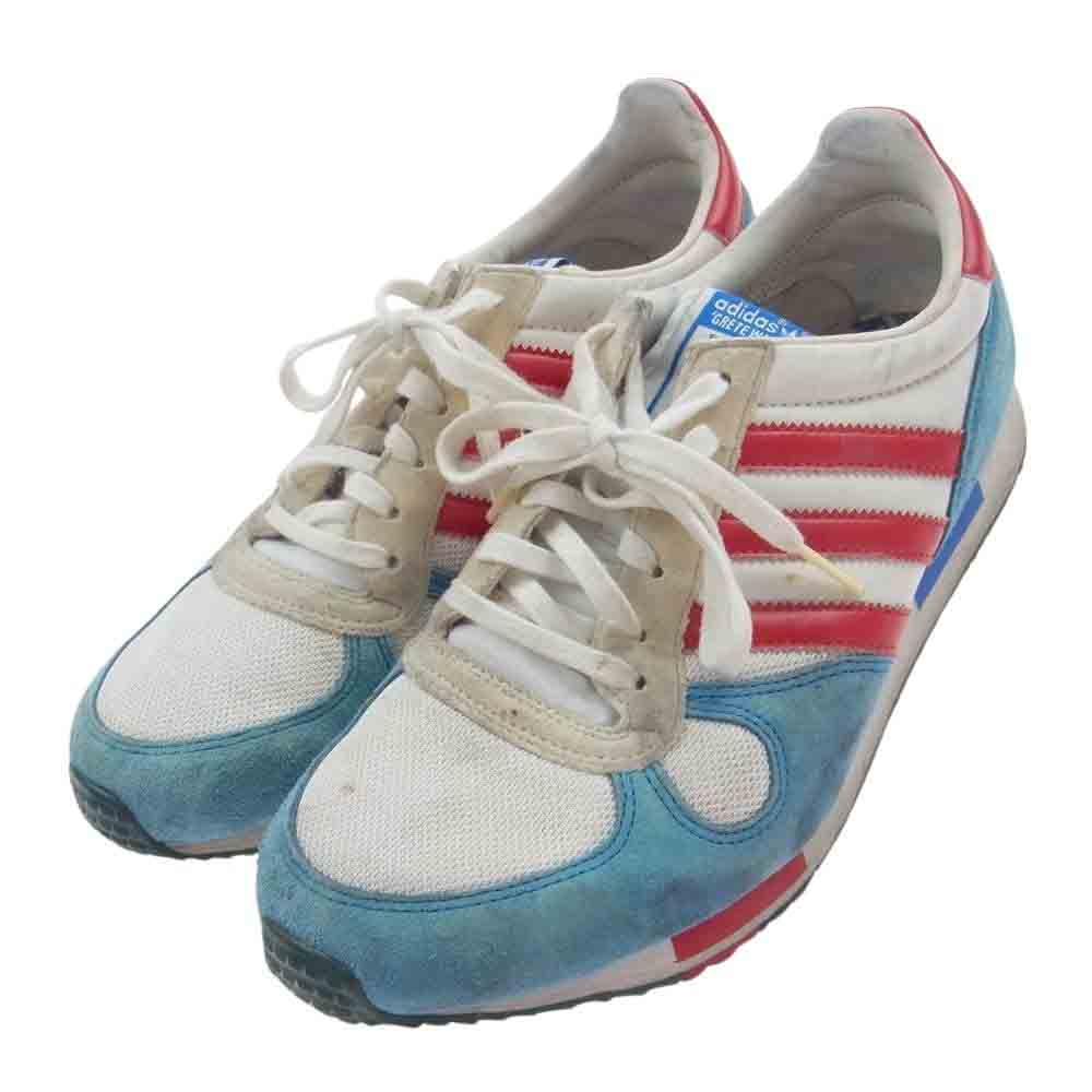 adidas アディダス 807336 GRETE WAITZ グレテ ワイツ ローカット スニーカー  ホワイト系 ライトブルー系 レッド系 26㎝【中古】