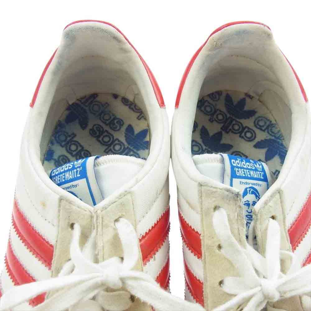 adidas アディダス 807336 GRETE WAITZ グレテ ワイツ ローカット スニーカー  ホワイト系 ライトブルー系 レッド系 26㎝【中古】