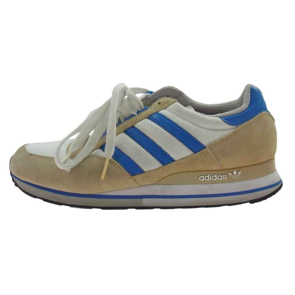 adidas アディダス 653960 ZX500 ローカット スニーカー ホワイト系 ブルー系 ベージュ系 25cm【中古】