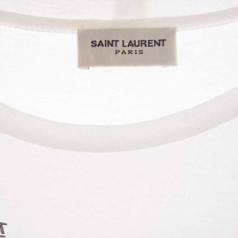 SAINT LAURENT サンローラン エディ期 国内正規品 15SS 397797 Y2LM1 ジオメトリック プリント 半袖 Tシャツ ホワイト系 XS【中古】