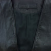 CHROME HEARTS クロムハーツ（原本無） 国内正規品 6BTN ZIP FRNT VEST スター ボタン ダガージップ レザー ベスト ブラック系 S【中古】