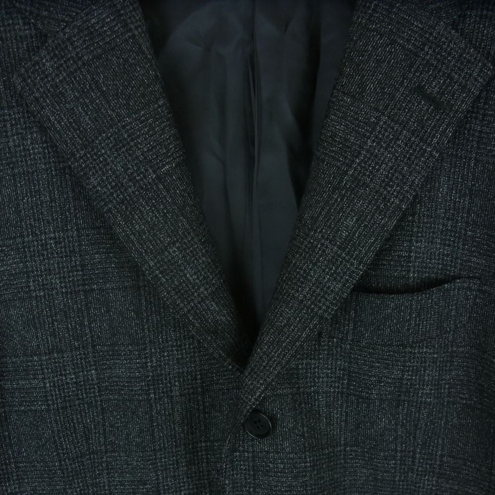 リングジャケット RT027F15B ウール チェック ジャケット パンツ セットアップ グレー系 48【中古】