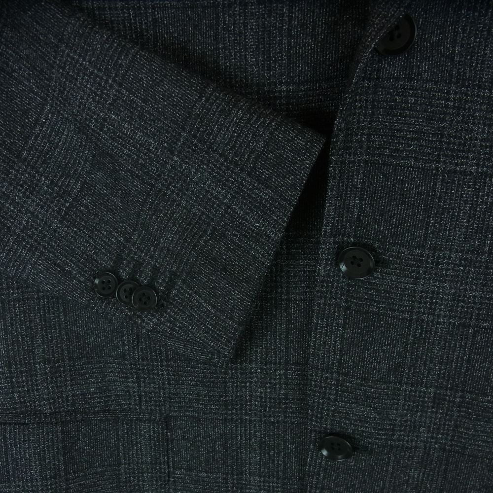 リングジャケット RT027F15B ウール チェック ジャケット パンツ セットアップ グレー系 48【中古】