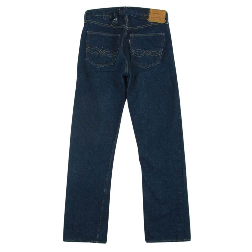 WAREHOUSE ウエアハウス シンチバック ボタンフライ ストレート デニム パンツ インディゴブルー系 32【中古】