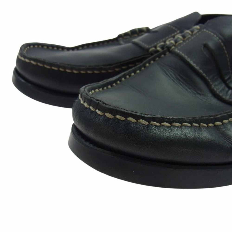 Paraboot パラブーツ BORA ボラ ローファー レザー サンダル スリッポン MARINE SOLE ネイビー系 6.5【中古】