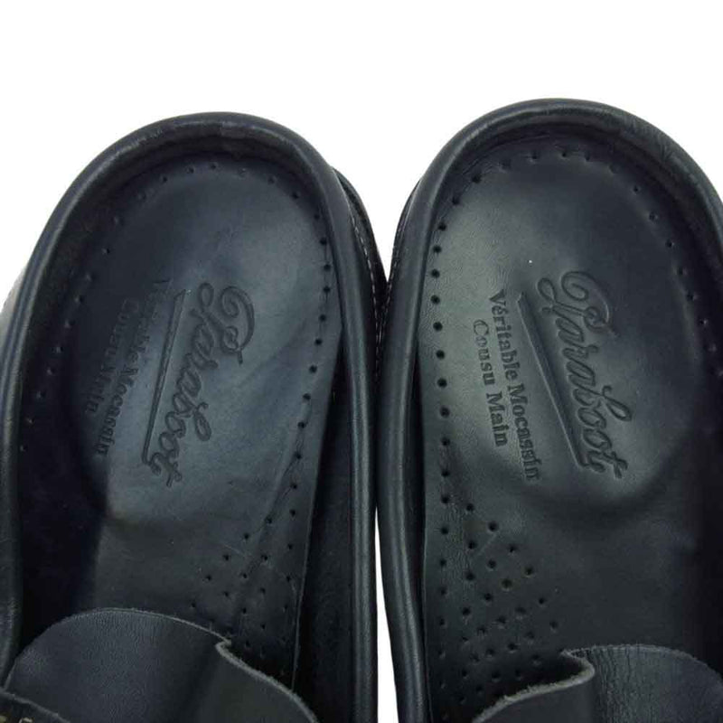 Paraboot パラブーツ BORA ボラ ローファー レザー サンダル スリッポン MARINE SOLE ネイビー系 6.5【中古】