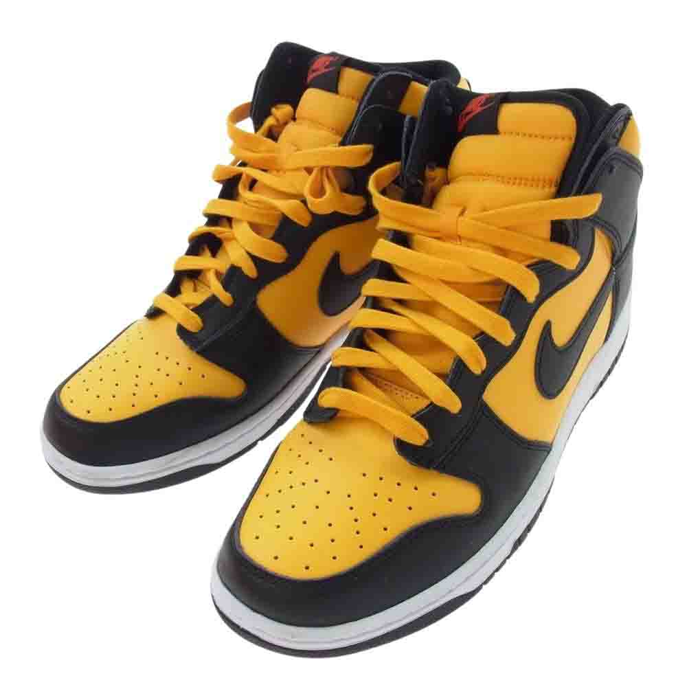 NIKE ナイキ DD1399-700 Dunk High University Gold and Black ダンク ハイ ユニバーシティゴールド アンド ブラック スニーカー ブラック系 イエロー系 27.5cm【中古】