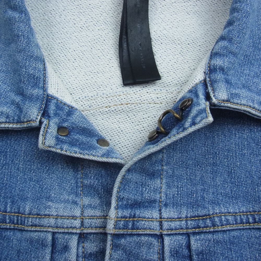 wjk ダブルジェイケイ 2861 dj06f tight knit denim blouson タイトニット デニム ブルゾン ジャケット インディゴブルー系 M【中古】