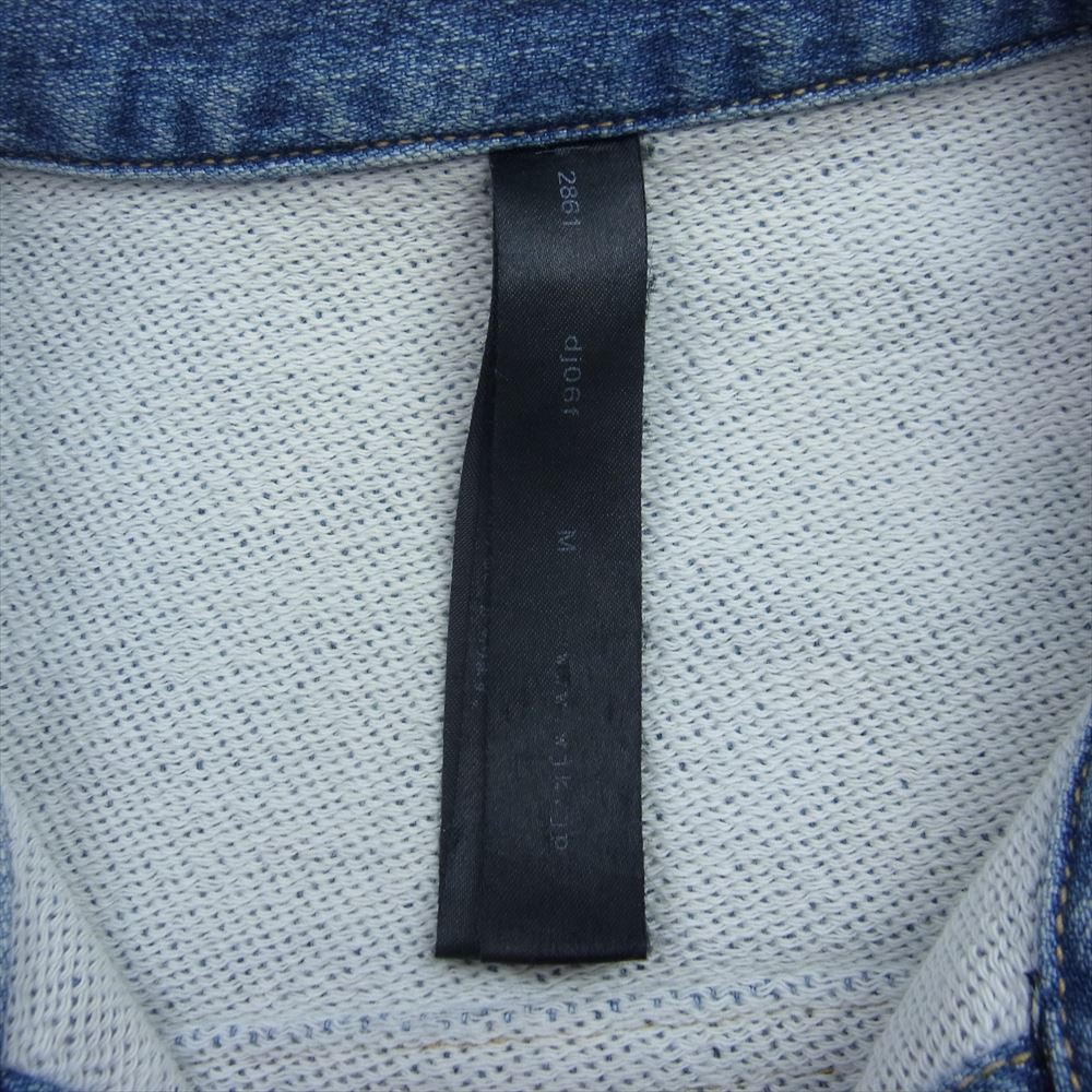 wjk ダブルジェイケイ 2861 dj06f tight knit denim blouson タイトニット デニム ブルゾン ジャケット インディゴブルー系 M【中古】