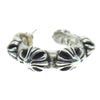 CHROME HEARTS クロムハーツ（原本無） HOOP CROSS SML クロス バンド フープ ピアス シルバー系【中古】