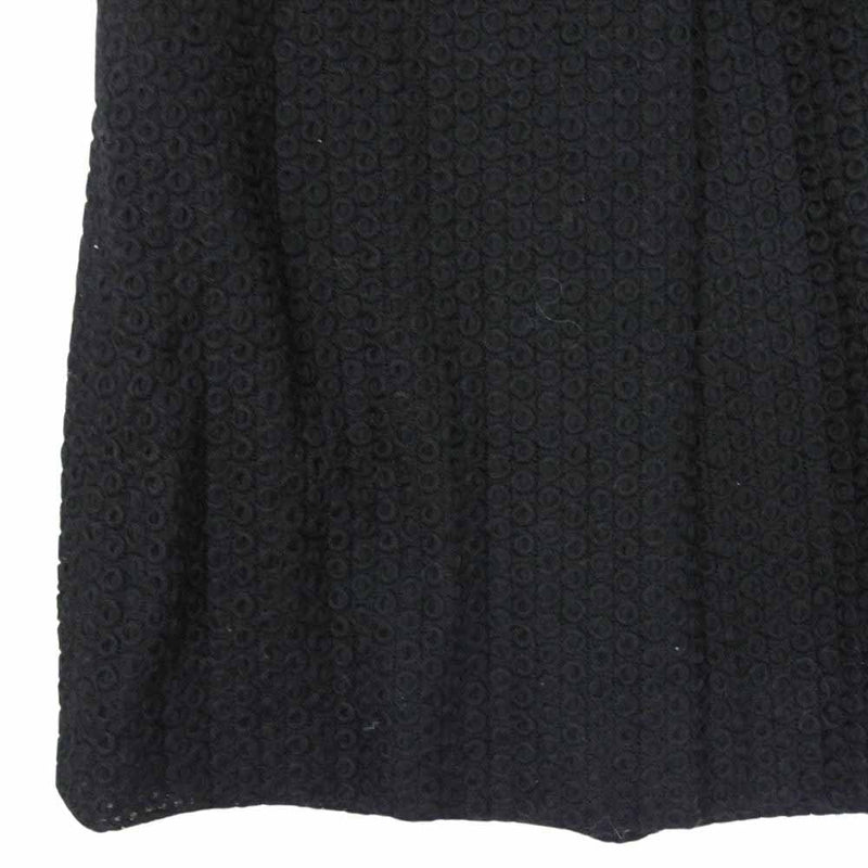 BURBERRY バーバリー B2S06-149-09 LONDON ロンドン 刺繍 スカート ブラック系 46【中古】