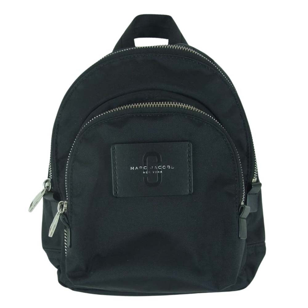 MARC JACOBS マークジェイコブス M0013608 レザー パッチ バックパック ミニリュック ブラック系【中古】