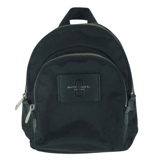 MARC JACOBS マークジェイコブス M0013608 レザー パッチ バックパック ミニリュック ブラック系【中古】