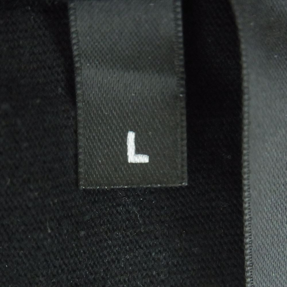 アミアレクサンドルマテュッシ E19J100 AMI PARIS アミパリス EMBROIDERY T-SHIRT トリコロールロゴ刺繍 半袖 Tシャツ ブラック系 L【中古】