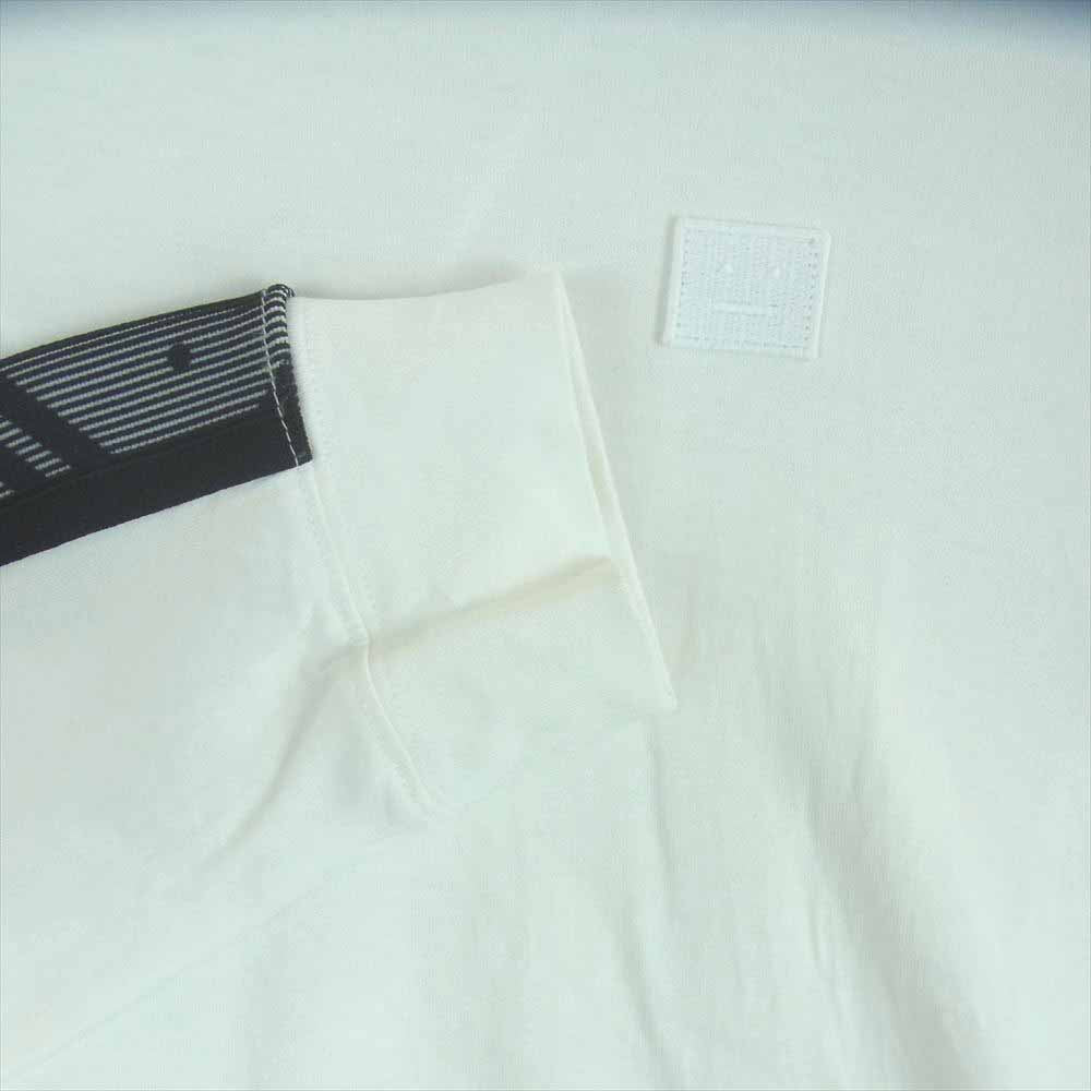 ACNE STUDIOS アクネストゥディオズ FA-UX-TSHI000057 袖テープ フェイス パッチ 長袖 Tシャツ ホワイト系 M【中古】