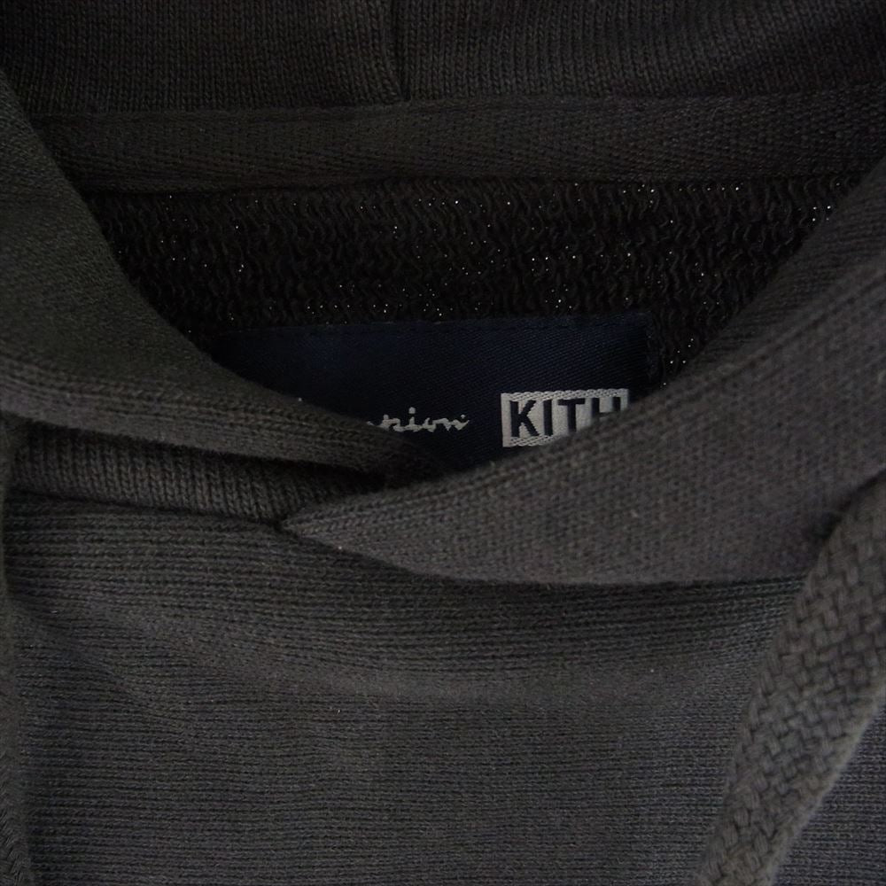 キス × Champion チャンピオン ロゴ プルオーバー パーカー ブラック系 S【中古】