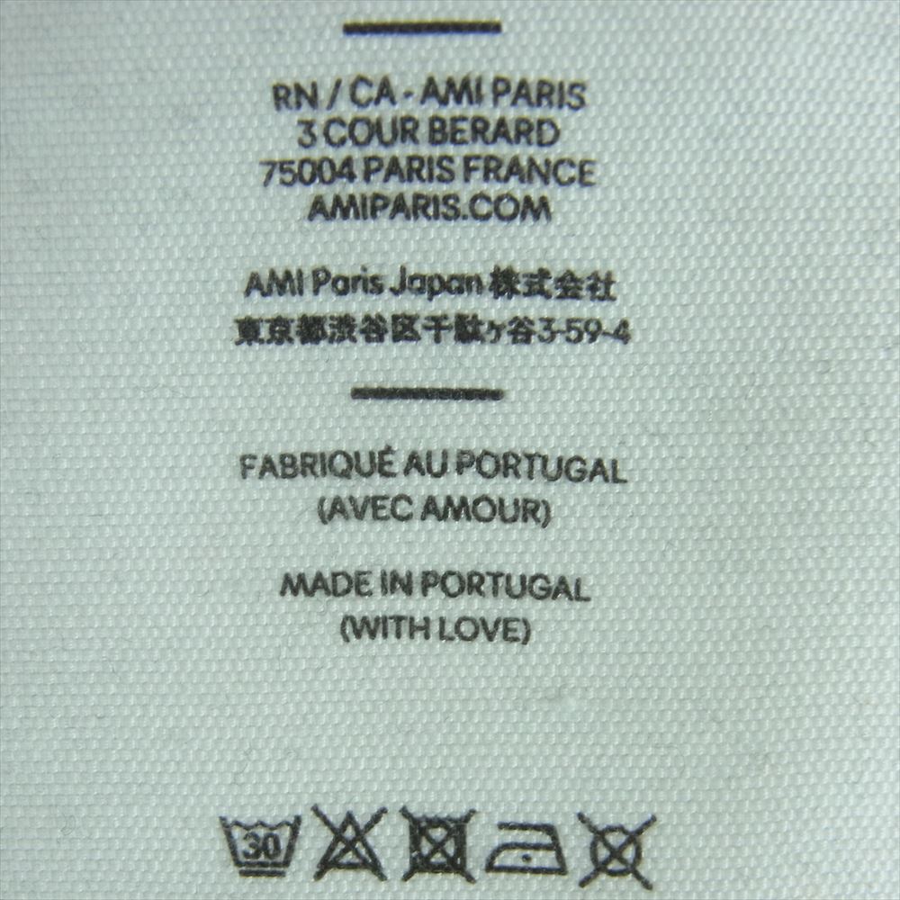 アミアレクサンドルマテュッシ E22USW002 AMI PARIS アミパリス ハート Aロゴ 刺繍 クルーネック スウェット ブラック系【中古】