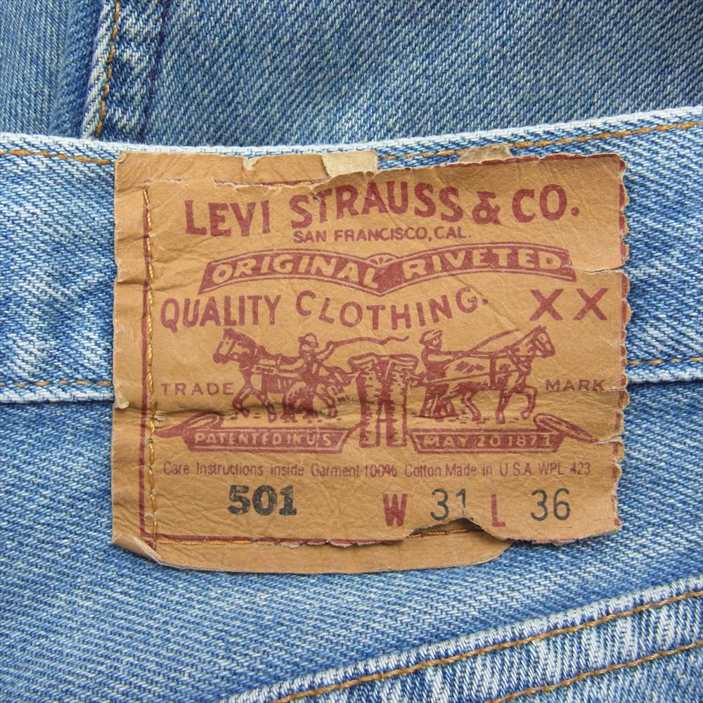 Levi's リーバイス USA製 501 ボタン裏刻印552 ボタンフライ デニムパンツ ジーンズ W31L36 インディゴブルー系 W31【中古】