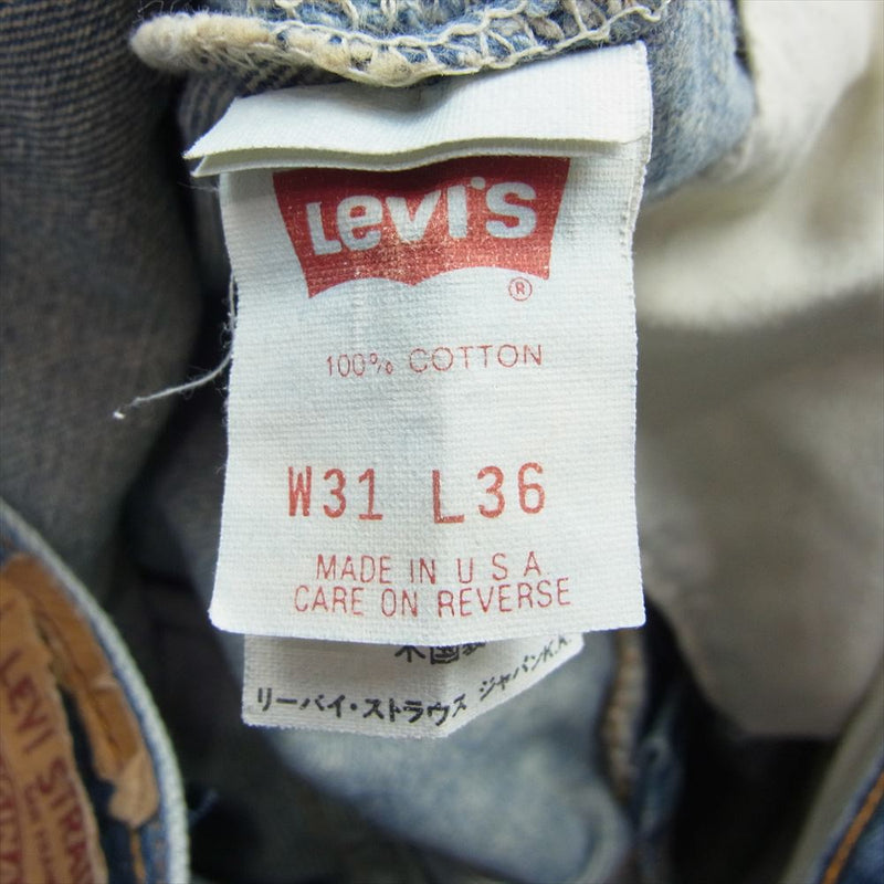 Levi's リーバイス USA製 501 ボタン裏刻印552 ボタンフライ デニムパンツ ジーンズ W31L36 インディゴブルー系 W31【中古】