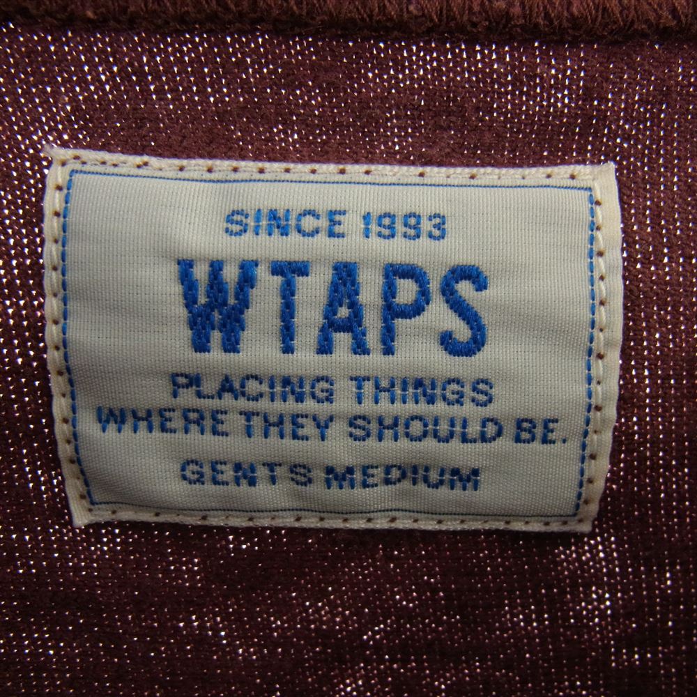 WTAPS ダブルタップス 14SS 141ATDT-CSM17 ロゴ プリント 半袖Tシャツ エンジ系 M【中古】