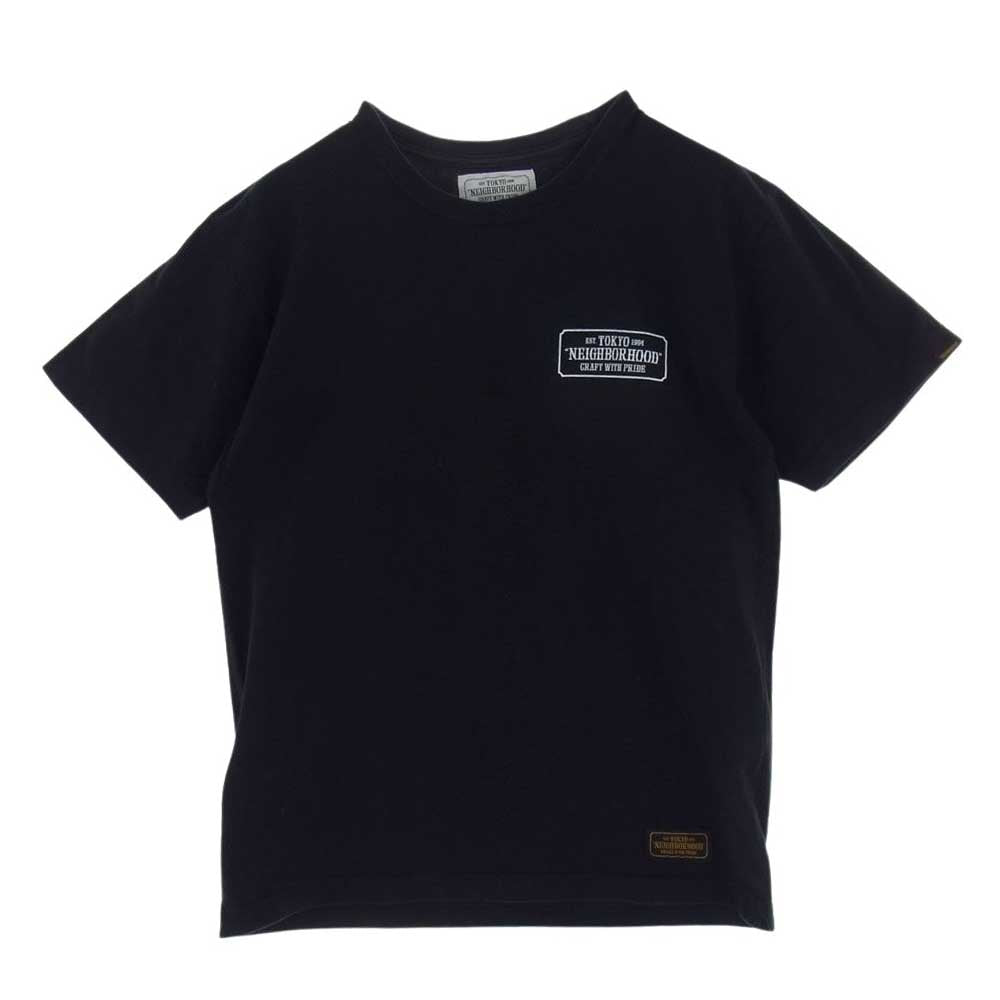 NEIGHBORHOOD ネイバーフッド ロゴ プリント 半袖Tシャツ ブラック系 M【中古】
