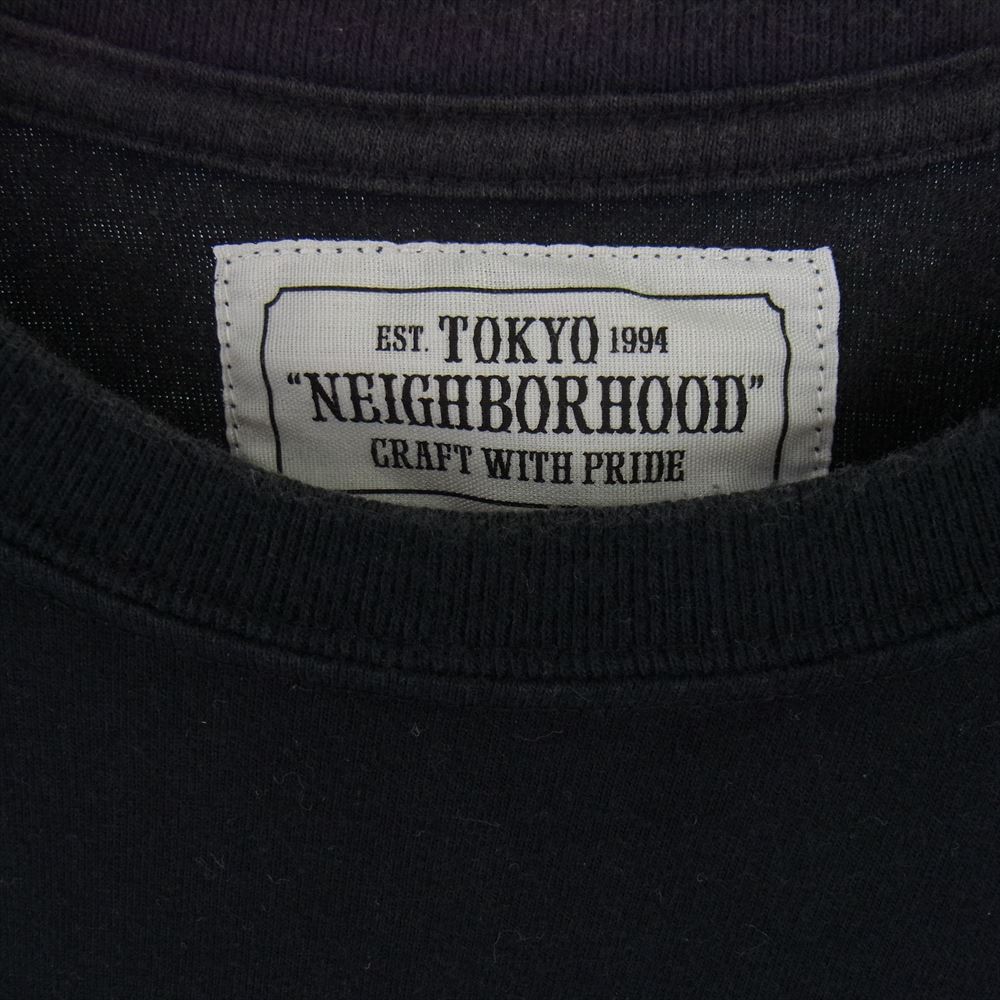 NEIGHBORHOOD ネイバーフッド ロゴ プリント 半袖Tシャツ ブラック系 M【中古】