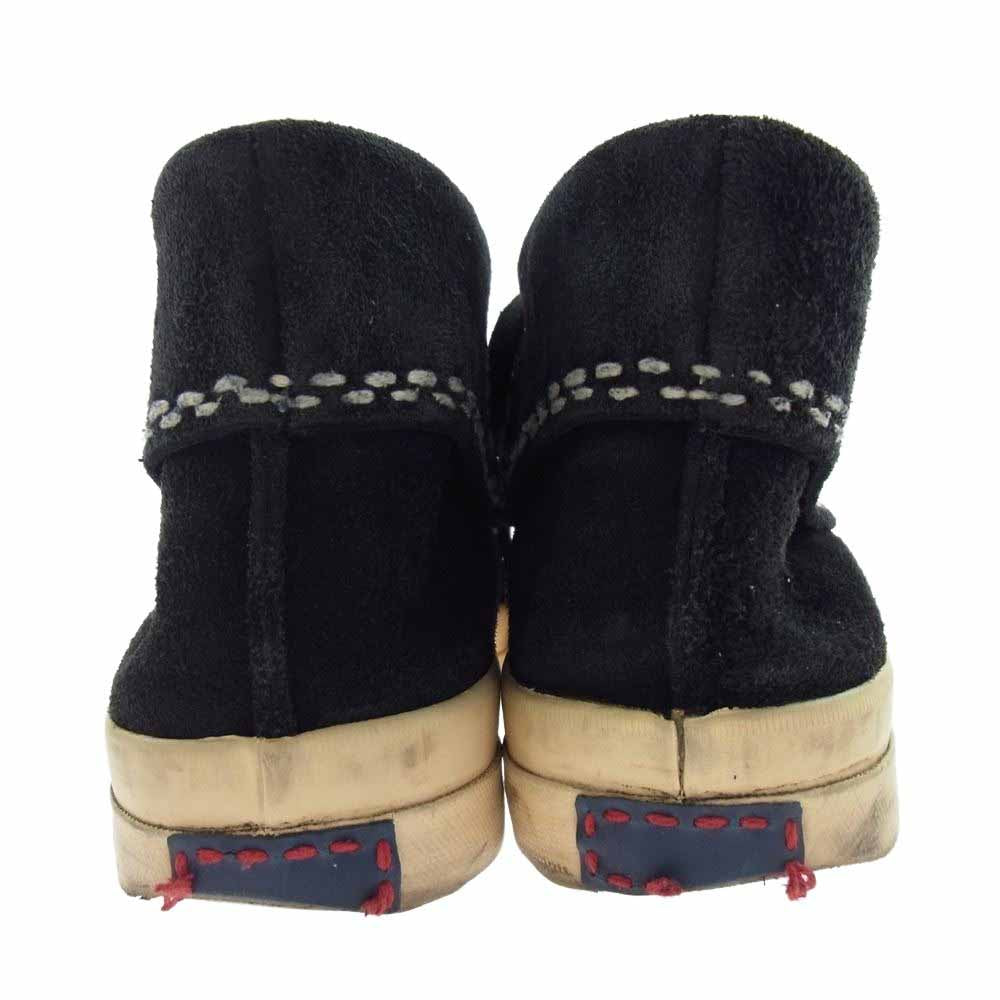 VISVIM ビズビム FLYNT HI SASHIKO 刺し子 ハイカット スエード ブーツ  ブラック系 US8【中古】