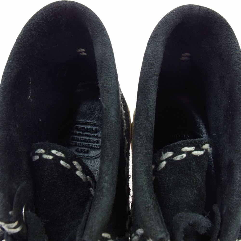 VISVIM ビズビム FLYNT HI SASHIKO 刺し子 ハイカット スエード ブーツ ブラック系 US8【中古】