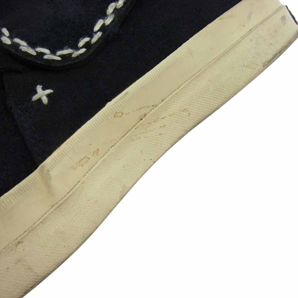 VISVIM ビズビム FLYNT HI SASHIKO 刺し子 ハイカット スエード ブーツ  ブラック系 US8【中古】