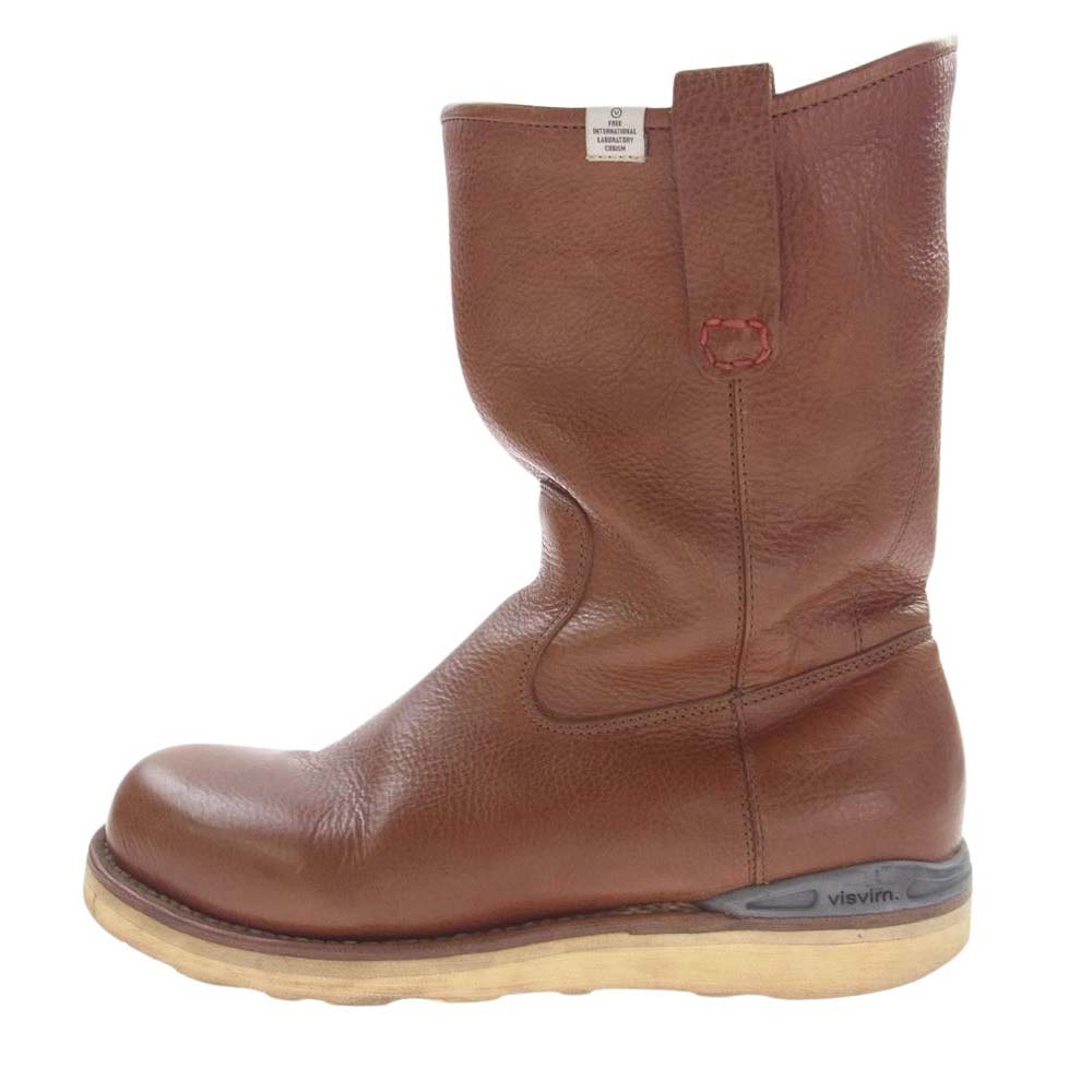 VISVIM ビズビム V10007004-03  WABANAKI BOOTS-FOLK ワバナキ サイドジップ レザー ワーク ペコス ブーツ ブラウン系【中古】
