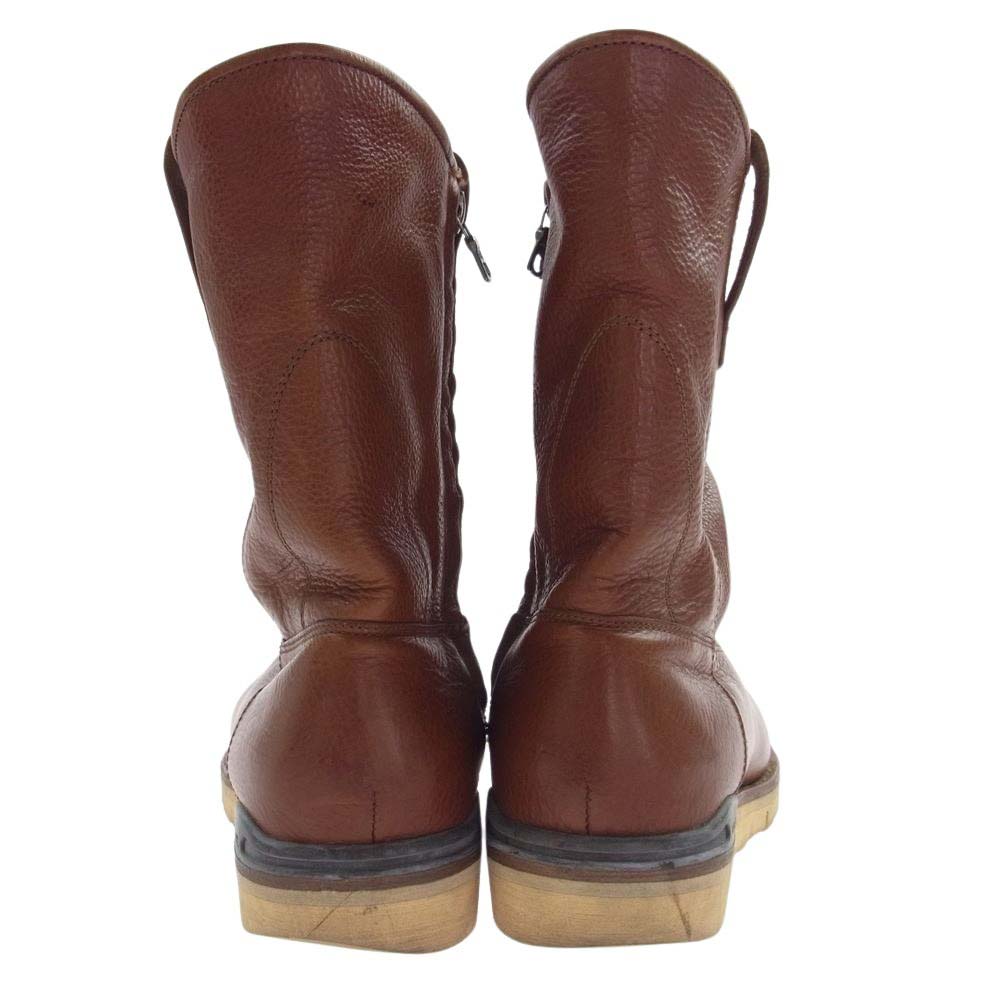 VISVIM ビズビム V10007004-03  WABANAKI BOOTS-FOLK ワバナキ サイドジップ レザー ワーク ペコス ブーツ ブラウン系【中古】