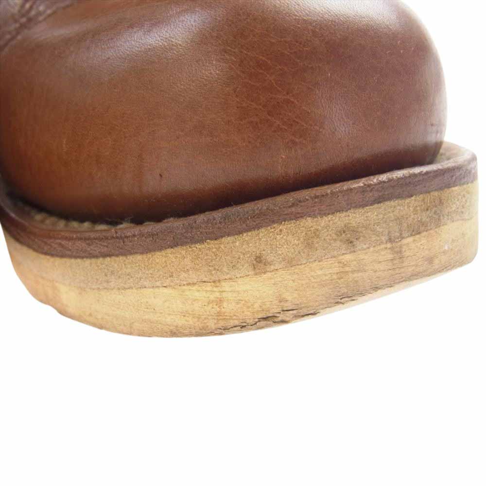 VISVIM ビズビム V10007004-03  WABANAKI BOOTS-FOLK ワバナキ サイドジップ レザー ワーク ペコス ブーツ ブラウン系【中古】