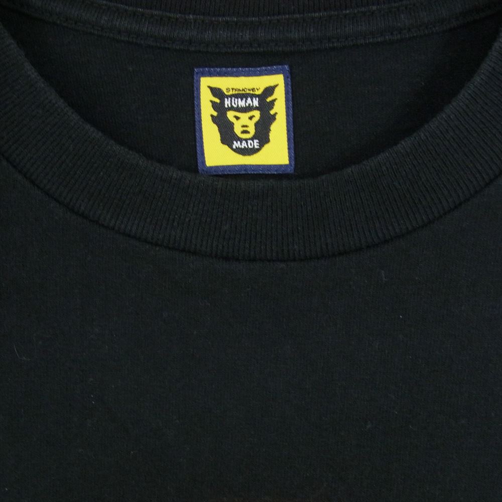 HUMAN MADE ヒューマンメイド HMMD ロゴプリント クルーネック 半袖 Tシャツ ブラック系 L【中古】