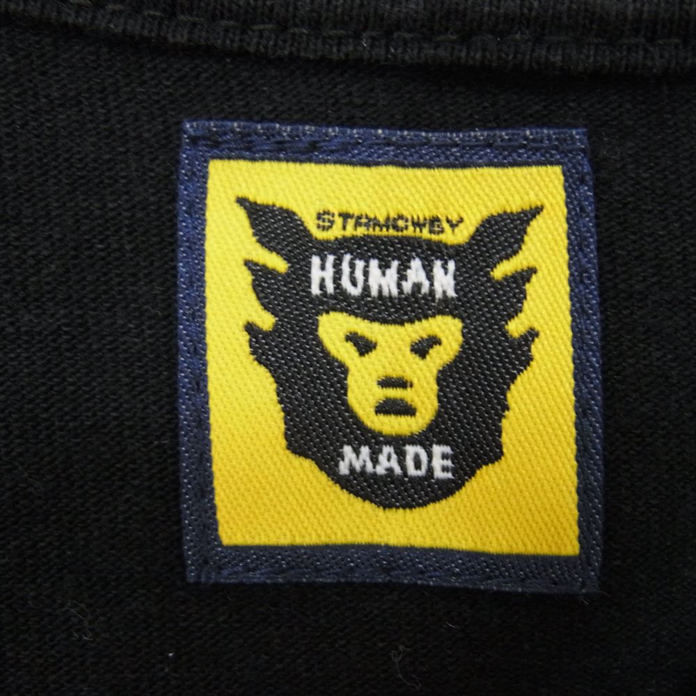 HUMAN MADE ヒューマンメイド HMMD ロゴプリント クルーネック 半袖 Tシャツ ブラック系 L【中古】