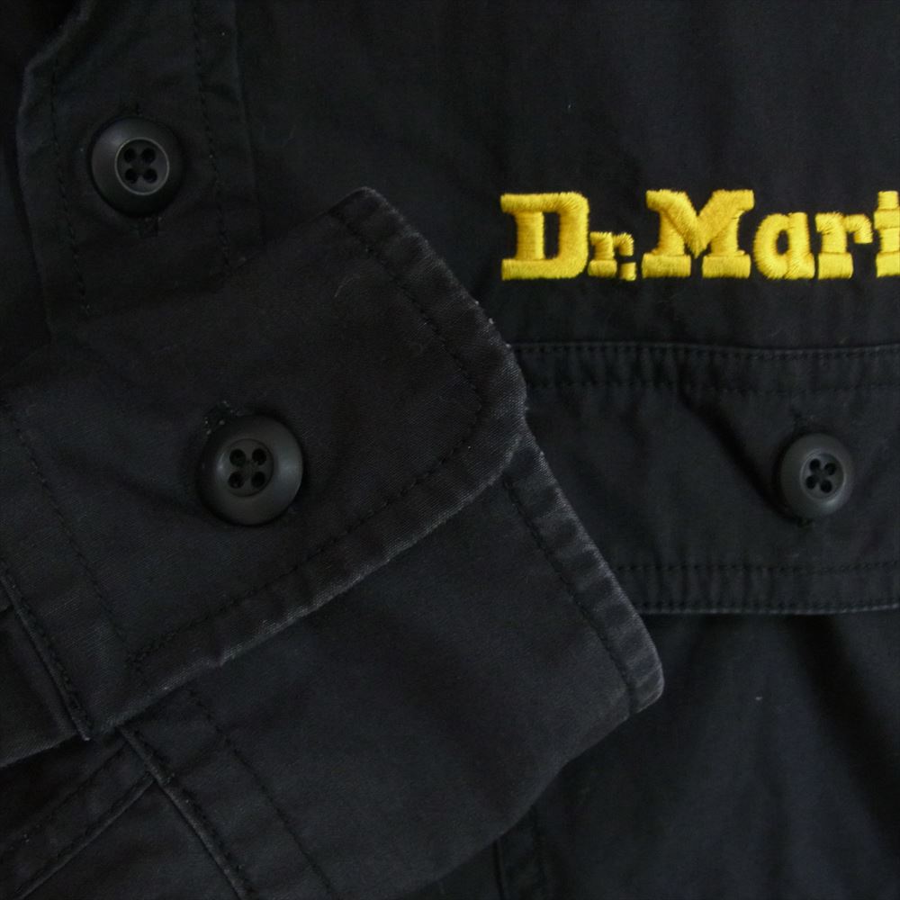 A BATHING APE アベイシングエイプ 001SHE231902X ? Dr.Martens ドクターマーチン Wネーム ロゴ刺繍 長袖 ミリタリー シャツ ブラック系 M【中古】