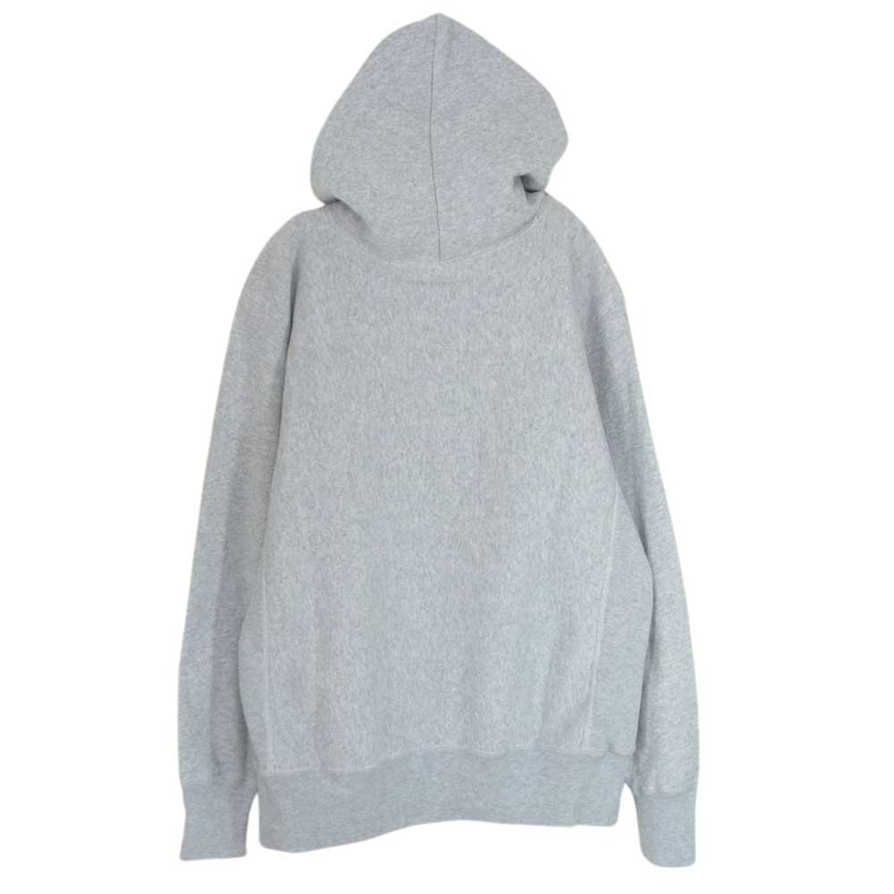 A BATHING APE アベイシングエイプ ロゴプリント プルオーバー パーカー フーディ グレー系 L【中古】