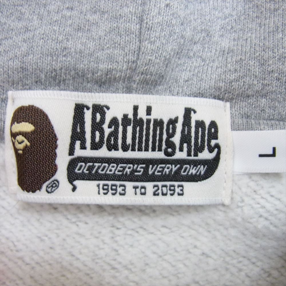 A BATHING APE アベイシングエイプ 001PPH731904C OVO OCTOBERS VERY OWN オクトーバーベリーオウン プルオーバー スウェット パーカー フーディ グレー系 L【中古】