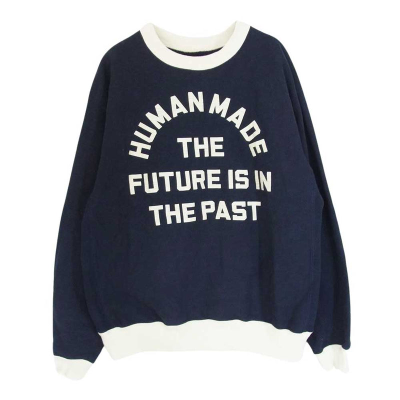 HUMAN MADE ヒューマンメイド 24SS CREWNECK SWEATSHIRT スウェットシャツ クルーネック トレーナー ネイビー系 XL【中古】