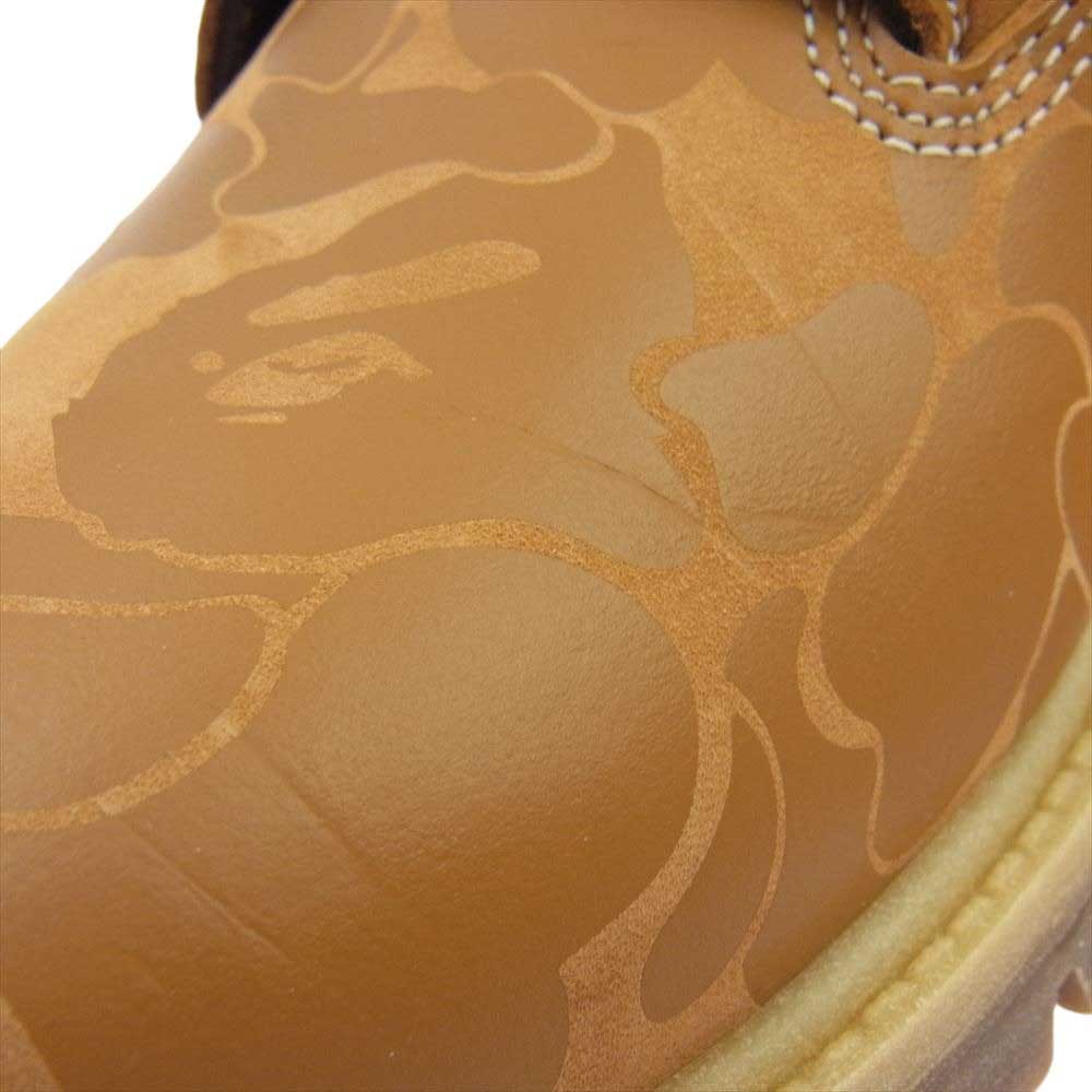 A BATHING APE アベイシングエイプ 1H23191904 Timberland ティンバーランド PREMIUM WATERPROOF CHUKKA WHEAT プレミアム ウォータープルーフ チャッカブーツ ライトブラウン系 26.5cm【極上美品】【中古】