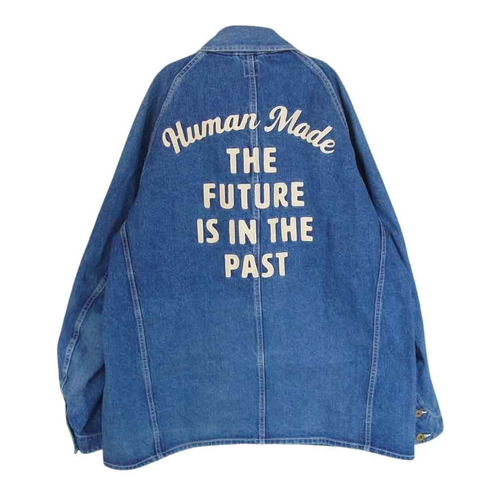 HUMAN MADE ヒューマンメイド 24SS DENIM COVERALL JACKET デニム カバーオール ジャケット インディゴブルー系 L【中古】