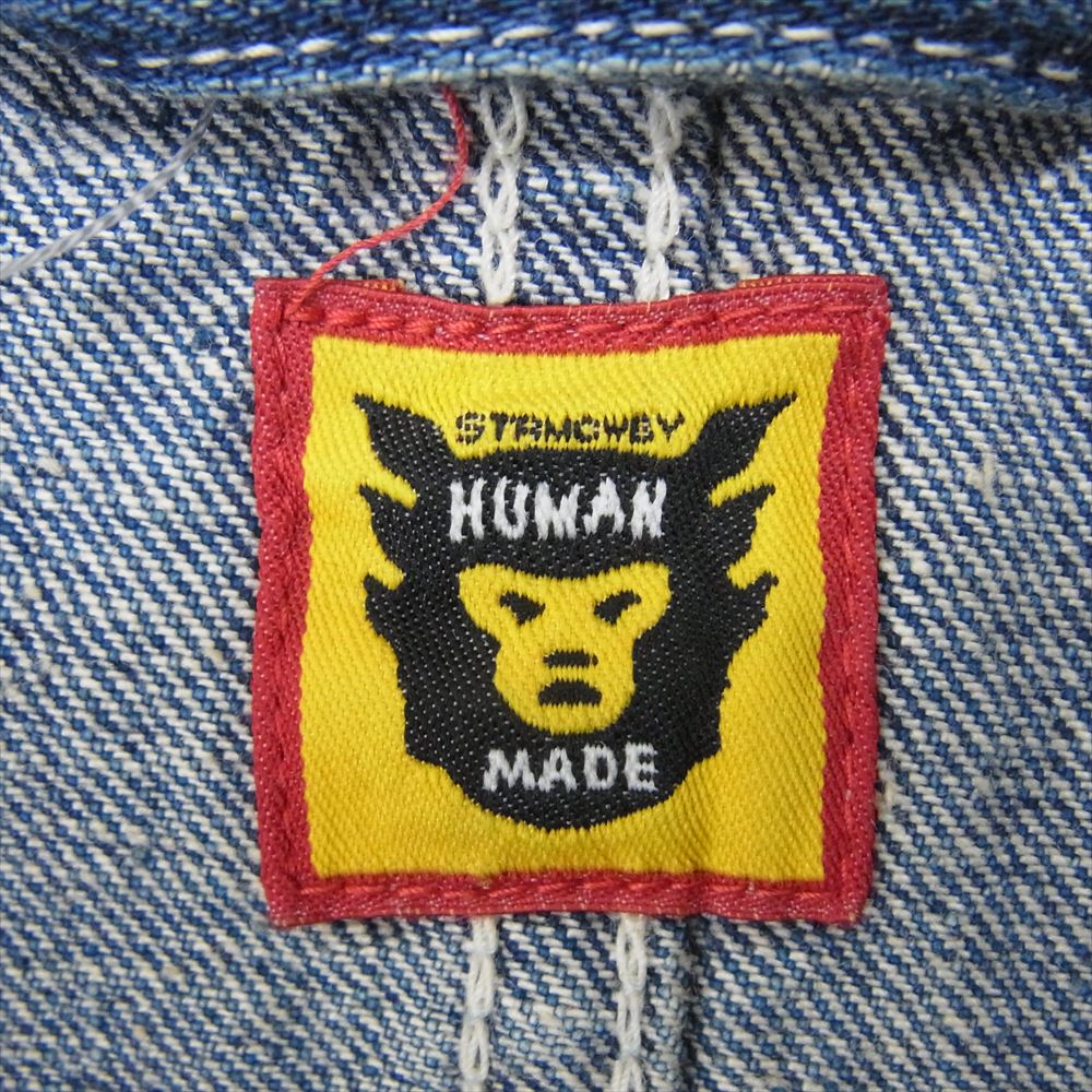 HUMAN MADE ヒューマンメイド 24SS DENIM COVERALL JACKET デニム カバーオール ジャケット インディゴブルー系 L【中古】