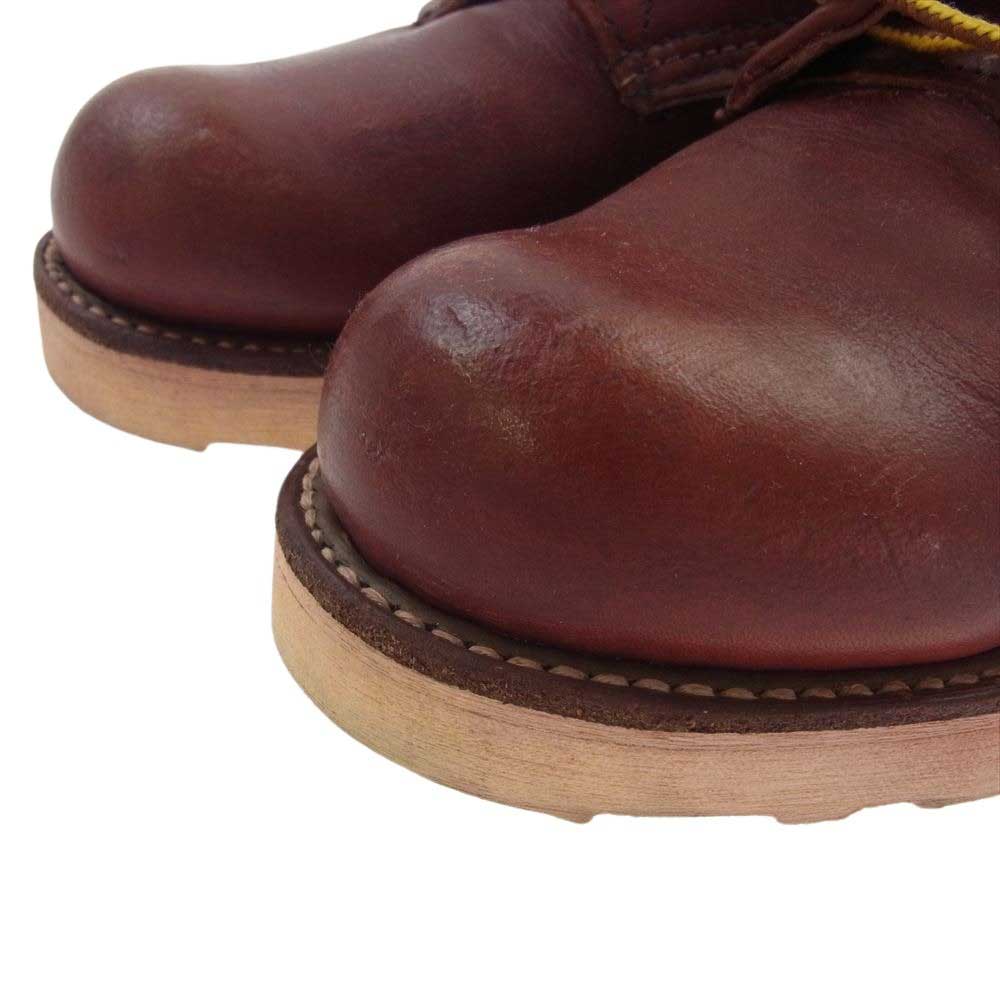 RED WING レッドウィング 8166 6 CLASSIC ROUND 6インチ クラシックラウンド アイリッシュセッター プレーントゥ 半円犬タグ ワークブーツ エンジ系 24.0cm【中古】