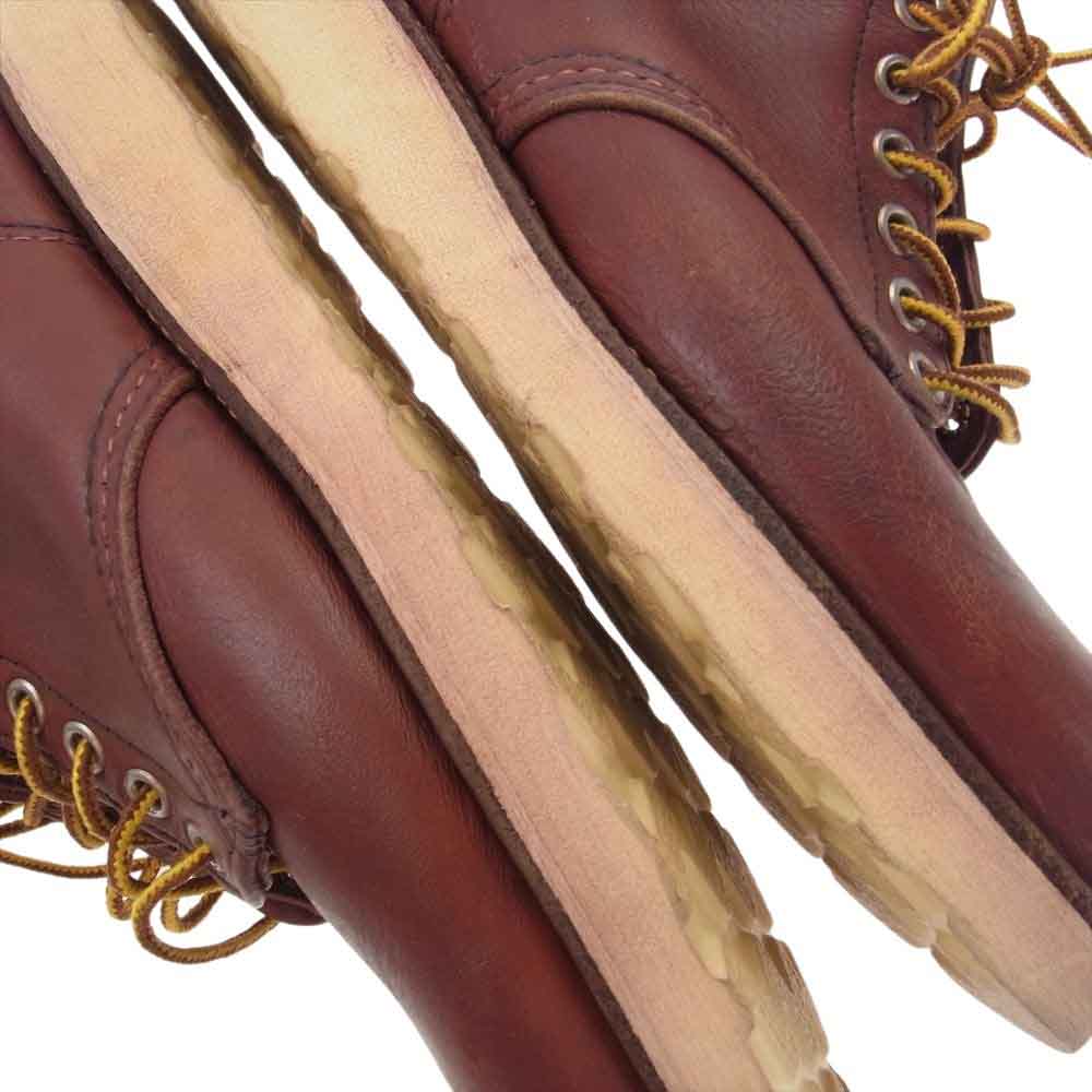 RED WING レッドウィング 8166 6 CLASSIC ROUND 6インチ クラシックラウンド アイリッシュセッター プレーントゥ 半円犬タグ ワークブーツ エンジ系 24.0cm【中古】