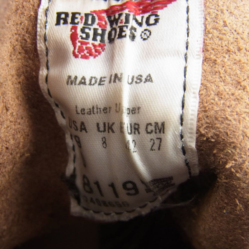 RED WING レッドウィング 8119 Iron Ranger Oxblood アイアンレンジャー レースアップ ブーツ  ブラウン系 27.0cm【中古】
